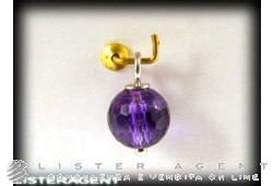 KIDULT ANHÄNGER facettierten Kugel in 925 Silber und Amethyst Quarz Ref. 143095. NEU!