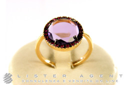 POMELLATO Ring Colpo aus Fulmin in 18 Karat Roségold mit Rubinen und Amethyst Größe 13 Ref. AB30707OIRU. NEU!