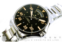 HAMILTON Khaki Aviation Day Date Automatik aus Stahl Schwarz Ref. H64645131. NUOVO!