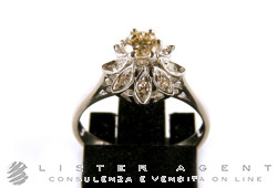 RING Vintage in 18 Karat Weißgold mit Diamanten Größe 10. GEBRAUCHT!