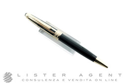 MONTBLANC penna a sfera Meisterstück Solitaire Gold & Black in metallo placcato oro giallo e smalto nero. NUOVA!