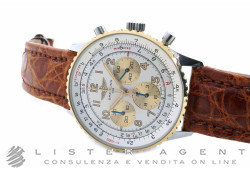 BREITLING Navitimer 92 Automatik Chronograph aus Stahl und 18Kt Gelbgold Silbrig Ref. D30021-006. NEU!