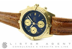 BREITLING Chronomat Automatik Chronograph aus 18Kt Gelbgold Blau Ref. 81950-1583. NEU!