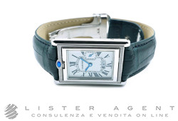 CARTIER Tank Basculante XL mit kleinen Sekunden aus Stahl Grau. NEU!