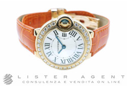 CARTIER Ballon Bleu Quarz aus 18Kt Gelbgold und Diamanten Silbrig Ref. 3006. NEU!