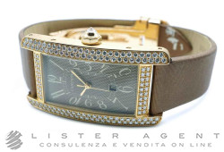 CARTIER Tank Americaine Automatik aus 18Kt Gelbgold und Diamanten Ref. 2483. NEU!