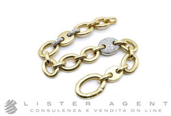 POMELLATO bracciale Tradizionale in oro giallo e bianco 18Kt con diamanti. NUOVO!