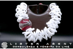 PAMURRINA Halskette aus Murano-Glas und Kabel. NEU!