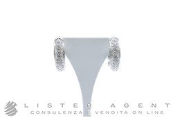CLAUDIO PACIFICI orecchini Cerchio in oro bianco 18Kt con diamanti ct 0.60 G. NUOVO!
