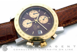 GIRARD-PERREGAUX Cronografo GP7000 GBM Automatico in acciaio e oro giallo 18Kt Bordeaux AUT Ref. 7010-55-55. USATO!