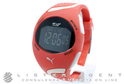 PUMA orologio multifunzioni digitale in plastica rossa. NUOVO!