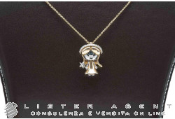 BERTANI collana in oro rosa e bianco 18Kt con diamanti ct 0.13. USATO!