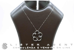 COLLANA Fiore in oro bianco 18Kt con diamanti ct 0.20 G IF. NUOVA!