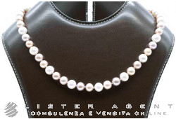 COLLANA in perle multicolore di acqua dolce mm 7.00-8.00 con chiusura in oro bianco 18Kt. NUOVA!