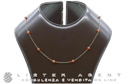 COLLANA in oro giallo 18Kt e corallo naturale mediterraneo. NUOVA!