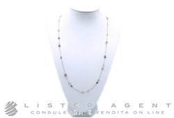 COLLANA lunga in oro rosa 18Kt con pietre semiprezione. NUOVA!