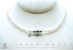 MIKIMOTO collana Boutique selezione qualità A in oro bianco 18Kt con perle mm 5.00-5.50. NUOVA!