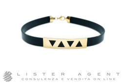 BRACCIALE da uomo in oro giallo 18Kt e caucciù. NUOVO!