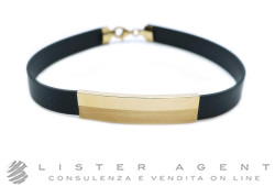 BRACCIALE da uomo in oro giallo 18Kt e caucciù. NUOVO!