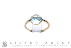 MIMI' anello Zabette in oro rosa 18Kt con topazio azzurro Misura 15 Ref. A24VZRTAZ. NUOVO!