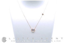 MIMI' collana Zabette in oro rosa 18Kt con quarzo rosa Ref. P24VZRQRS. NUOVA!