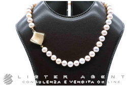 COLLANA di perle nturali multicolor coltivazione acqua dolce MM 8.00-8.50 con chiusura in oro giallo 18Kt. NUOVA!