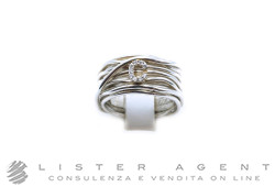 RUBINIA anello Filodellavita 13 fili in argento 925 e lettera C con diamanti Misura 15 Ref. AN290A. NUOVO!