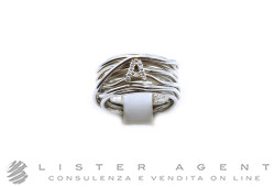 RUBINIA anello Filodellavita 13 fili in argento 925 e lettera A con diamanti Misura 15 Ref. AN290A. NUOVO!