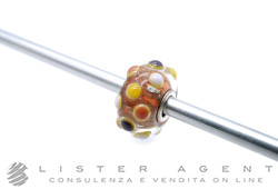 TROLLBEADS beads collezione Thun Pois Dolce Pensiero in argento 925 e vetro trasparente Ref. TGLBE-20335. NUOVO!