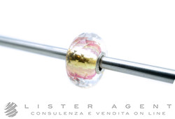 TROLLBEADS beads in vetro sfaccettato rosa e giallo. NUOVO!