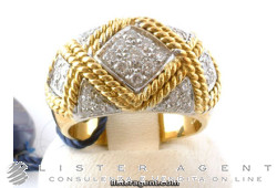 RING in 18 Karat Gelb- und Weißgold mit Diamanten ct. 0,80. NEU!