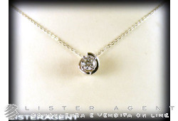 SALVINI Collier Solitaire in Weißgold mit Diamant ct 0,40 G Ref. 20040328. NEU! -50%