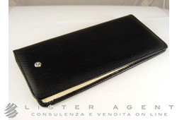 MONTBLANC Portemonnaie mit Münzfach in Leder schwarz und weiß Ref. 101736. NEU!