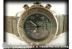 VIP TIME Chronograph Diamant aus Stahl Perlmutt Ref.-Nr. VP8007GY. NEU!