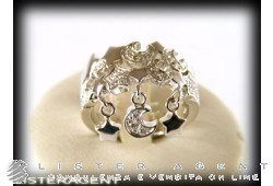 PASQUALE BRUNI Ring Charms in 18 Karat Weißgold und Diamanten Größe 11. NEU!