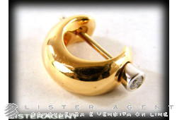 POMELLATO Mono Ohrring in Gold Rot und Weiß 18Kt mit Diamant ct 0,05 Ref. OA303H02R9D. NEU!