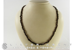 HALSKETTE mit Granaten, Zirkonen und vergoldetem Silber. BENUTZT!