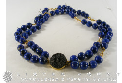 HALSKETTE in 18 Karat Gold und Lapislazuli. BENUTZT!