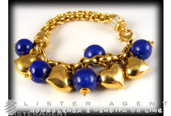 ARMBAND in 18 Karat Gelbgold und Lapislazuli. NEU!