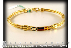 GIOVEPLUVIO Armband in 18 Karat Gelbgold und Emaille. NEU!