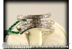 SIDALO Ring in 18 Karat Weißgold Diamanten ct 0,23. NEU!