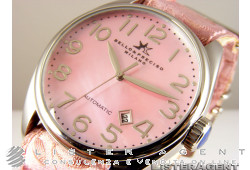 BELLO und PRECISO Uhr Nur Zeit in Stahl Rose AUT. NEU!