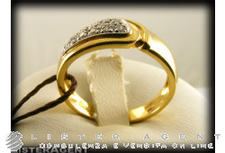 DAMIANI Ring aus 18 Karat Gelbgold und Diamanten ct 0,14 Größe 14 Ref. DAB61164. NEU!