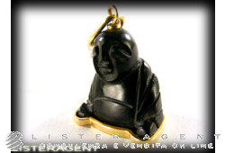 ANHÄNGER Budda in 18 Karat Gelbgold und Ebenholz. BENUTZT!