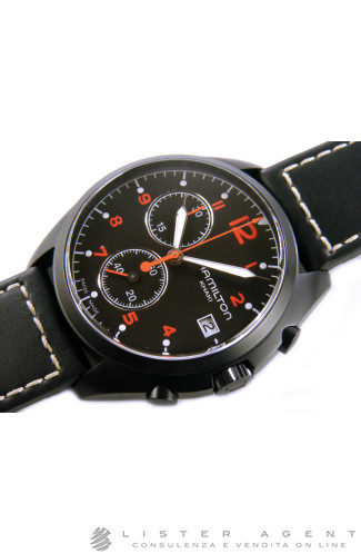 HAMILTON Khaki Aviation Pilot Piooner aus schwarzem Pvd-Stahl Ref.-Nr. H76582733. NEU!
