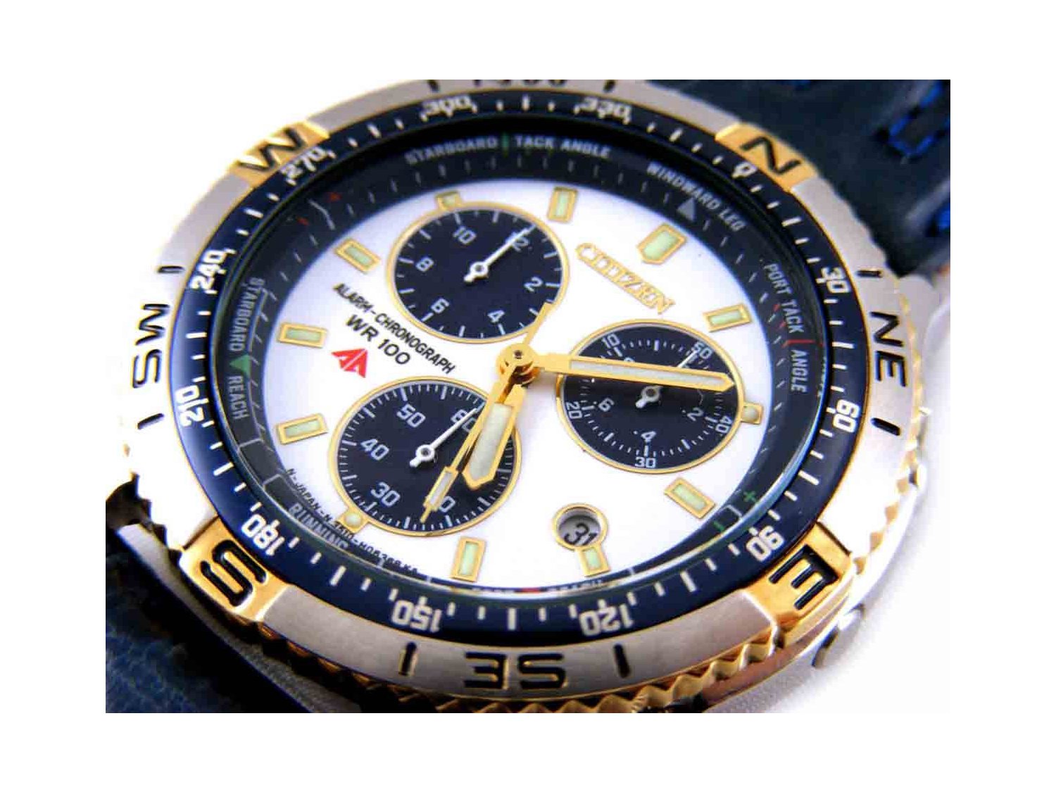CITIZEN Promaster Alarm Chronograph aus Stahl Ref. 3510 H04333. NEU