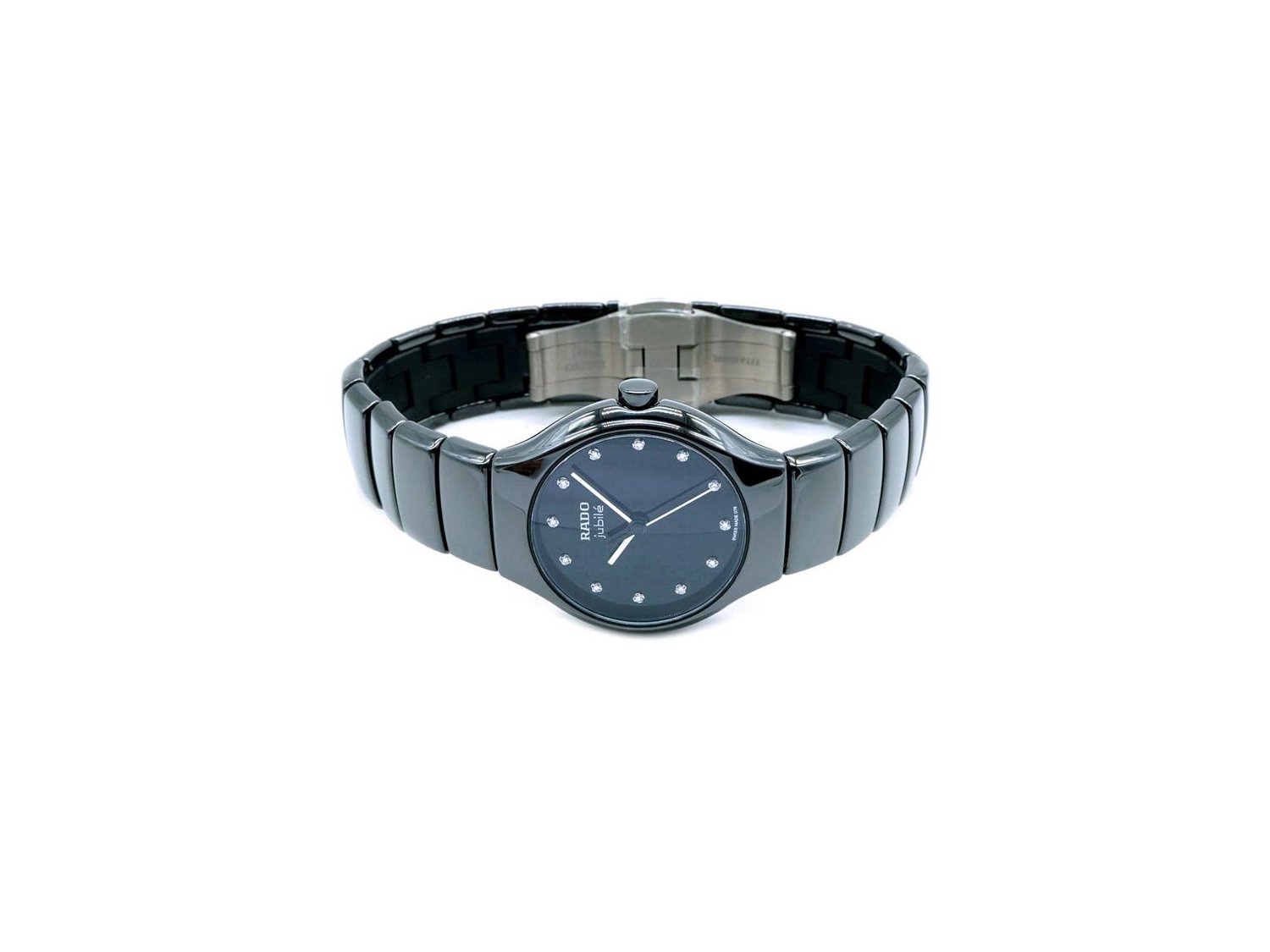 RADO Diastar True Jubile Lady in ceramica nera Nero con diamanti Ref. R27655762. NUOVO Lister Agent