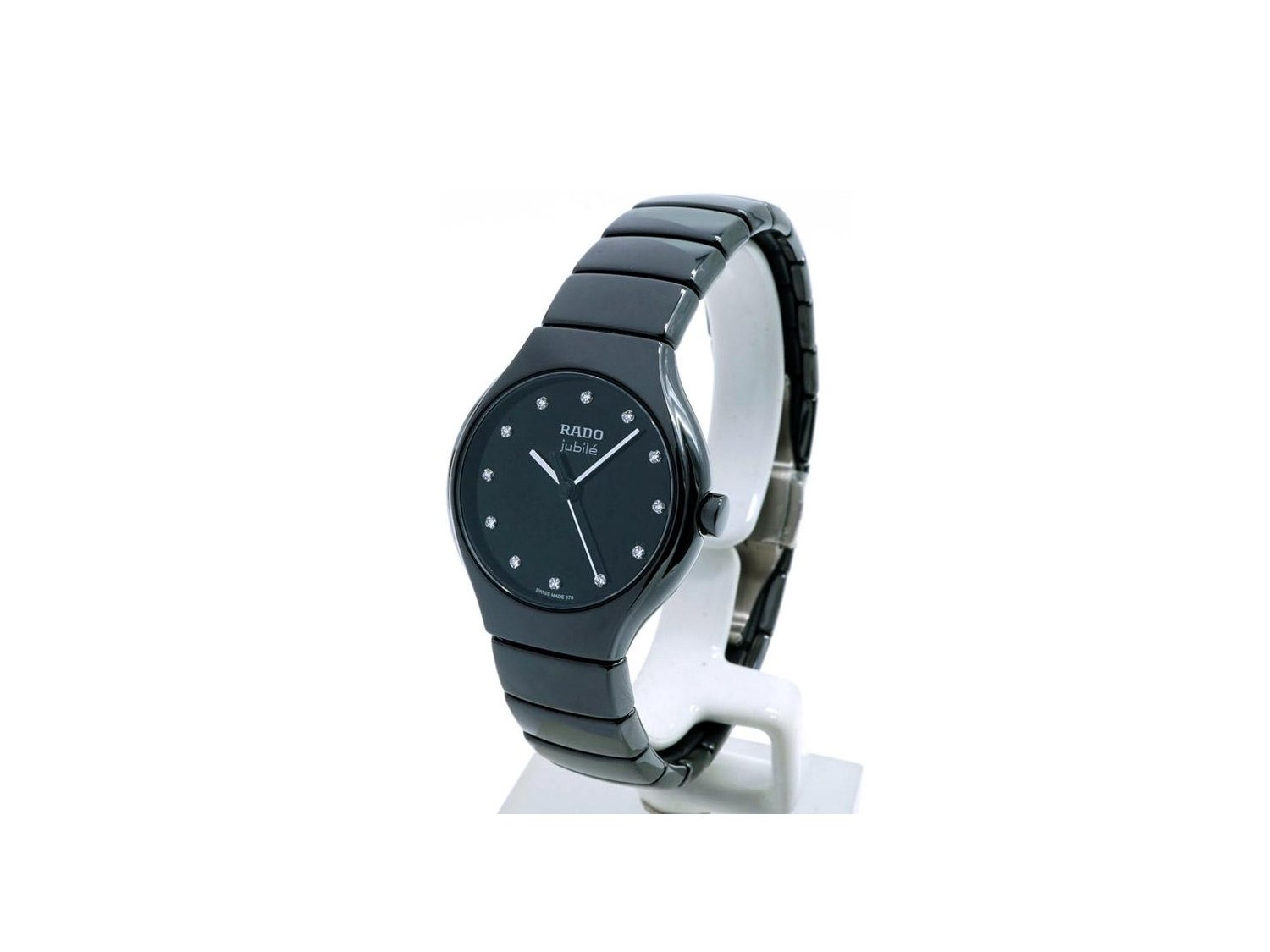 RADO Diastar True Jubile Lady in ceramica nera Nero con diamanti Ref. R27655762. NUOVO Lister Agent