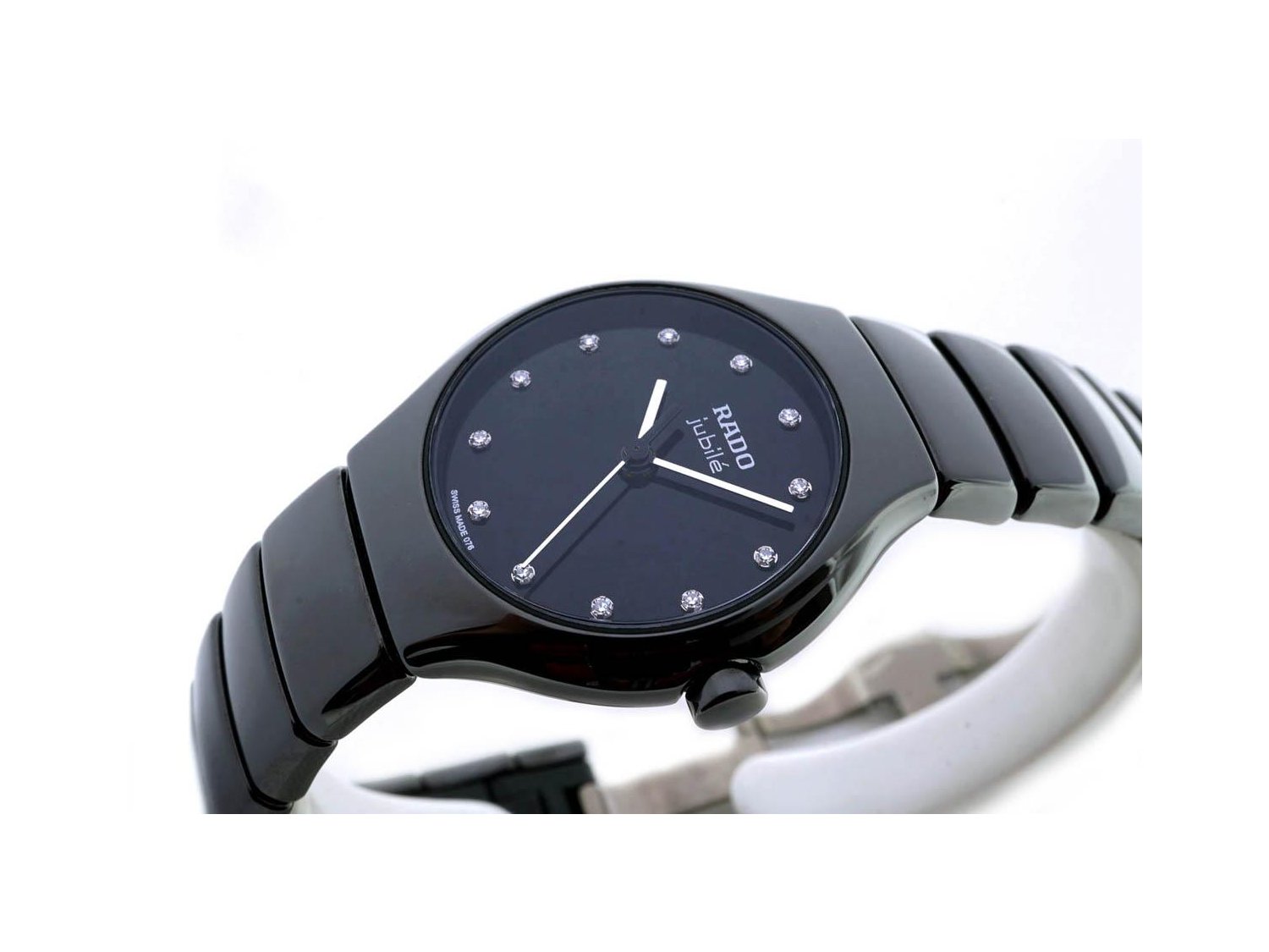 RADO Diastar True Jubile Lady in ceramica nera Nero con diamanti Ref. R27655762. NUOVO