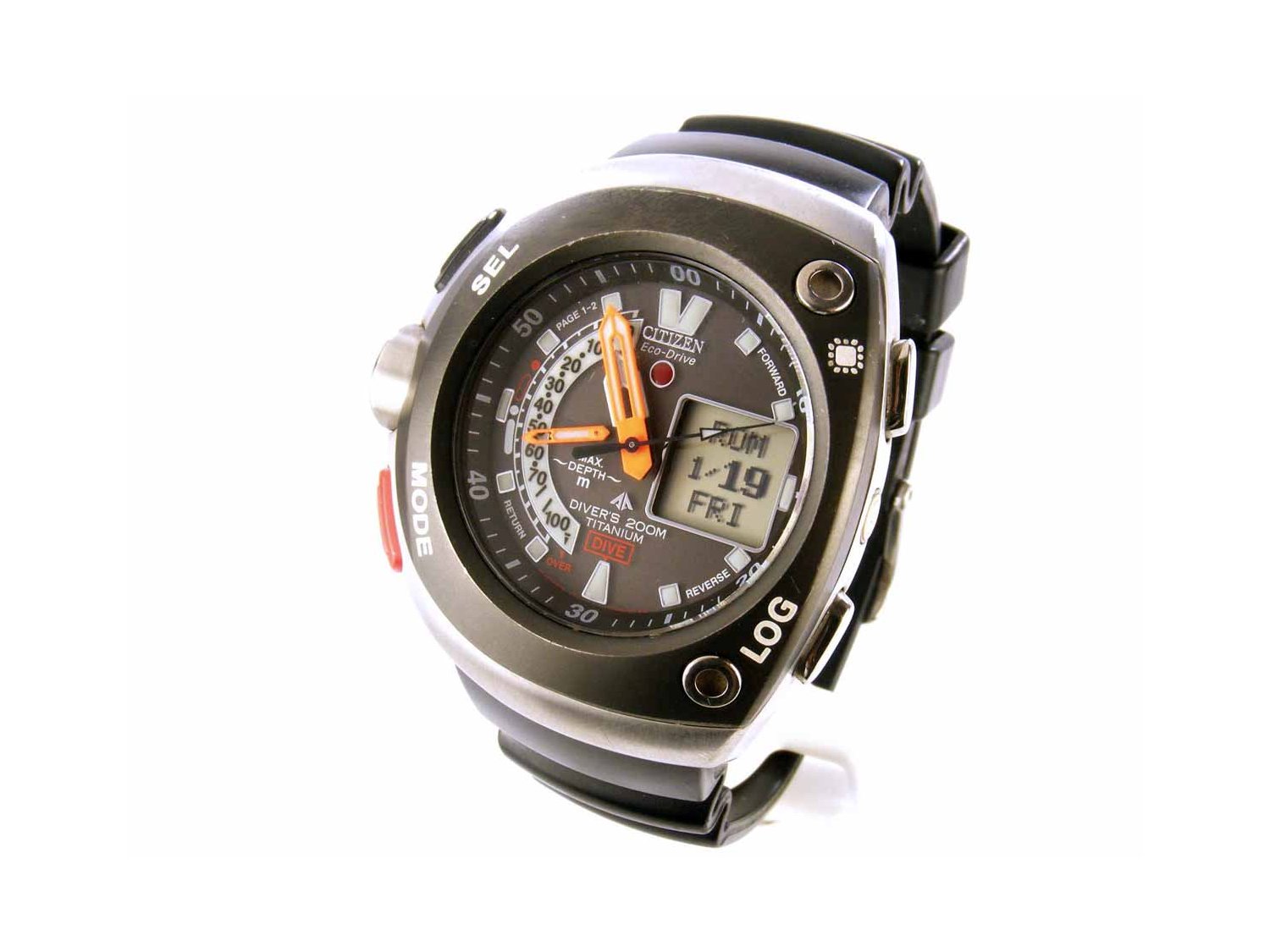 CITIZEN Promaster Eco Drive Aqualand aus Titan Ref. Nr. JV0050 03E. BENUTZT